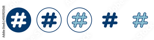 Hashtag icon vector isolated on white background. hashtag vector icon