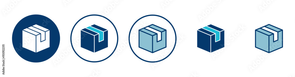 Box icon vector isolated on white background. Cardboard box, packaging open. Box vector icon Box icon vector isolated on white background. Cardboard box, packaging open. Box vector icon