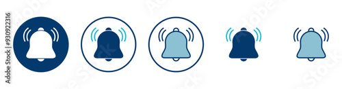 Bell Icon vector isolated on white background. Notification symbol. Bell vector icon