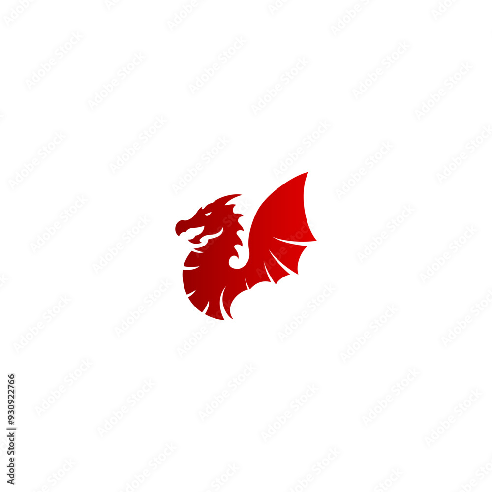 dragon flat logo.dragon vector illustration for icon,symbol or logo. dragon logo template dragon flat logo.dragon vector illustration for icon,symbol or logo. dragon logo template