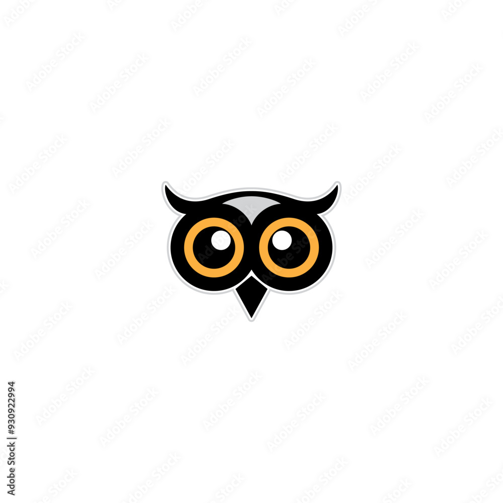 owl face vector design for icon,symbol or logo. owl template logo. owl face logo owl face vector design for icon,symbol or logo. owl template logo. owl face logo
