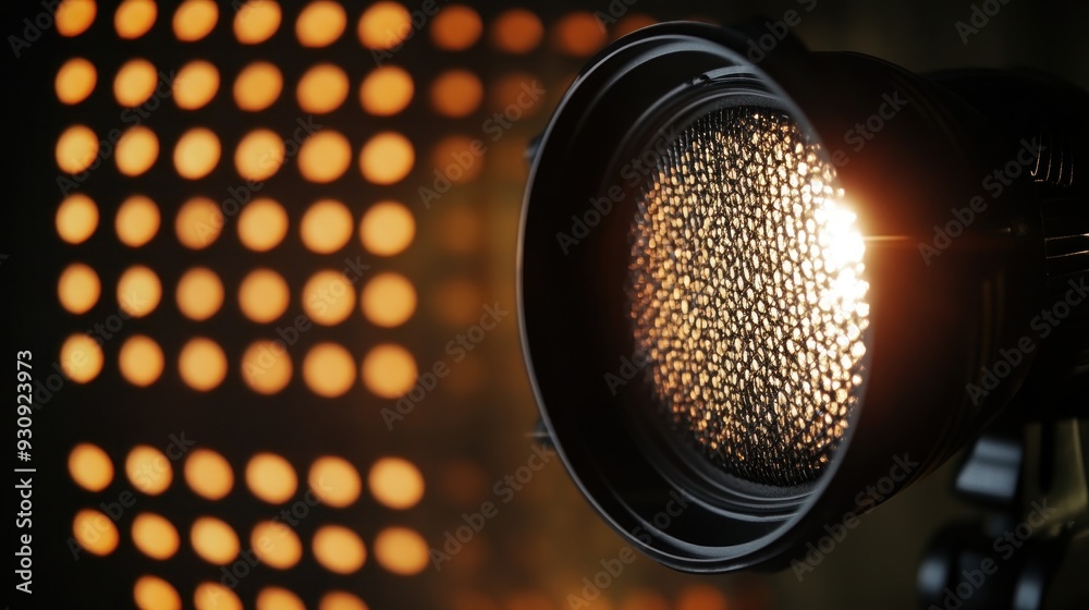 Studio Light Equipment with Bokeh Background