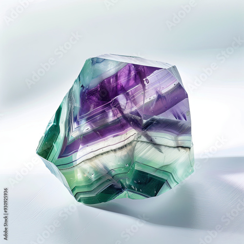 Vibrant Fluorite in Octahedral Cut photo