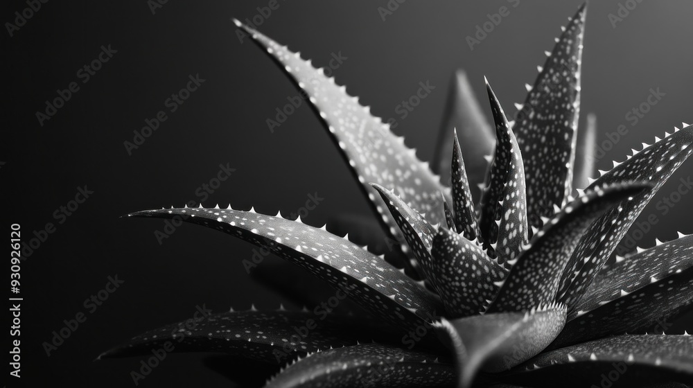 Black and White Aloe Vera Plant Black and White Aloe Vera Plant