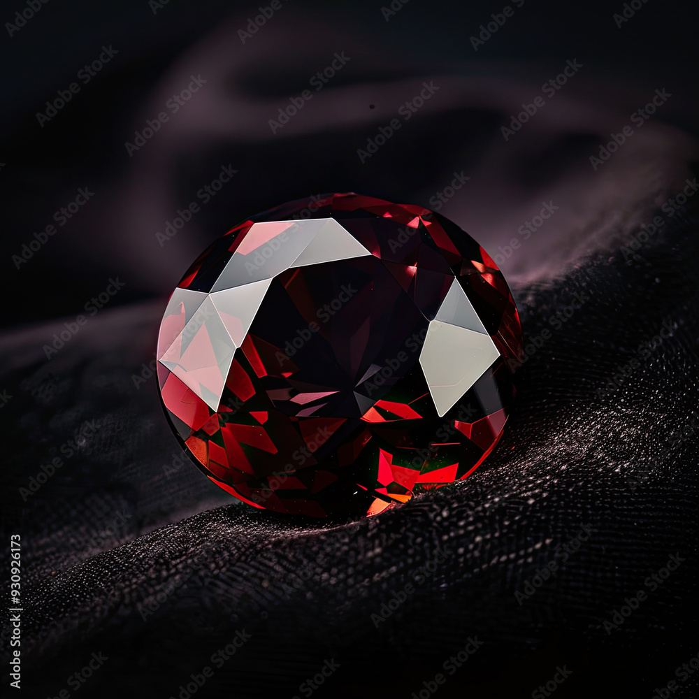 Radiant Garnet in Classic Round Cut Radiant Garnet in Classic Round Cut