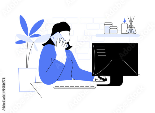 Spa salon reservation isolated cartoon vector illustrations.