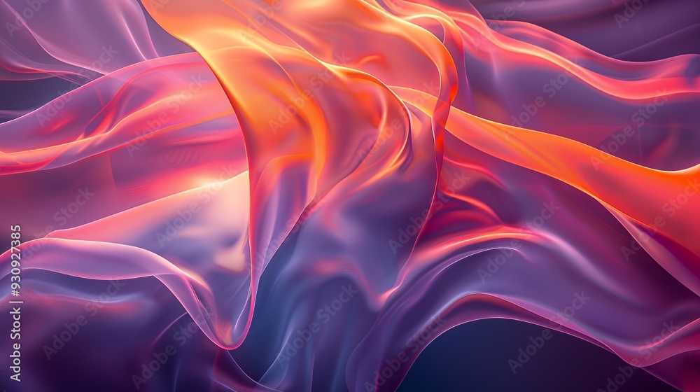Abstract flowing pink, purple and orange liquid with a dark background. Abstract flowing pink, purple and orange liquid with a dark background.