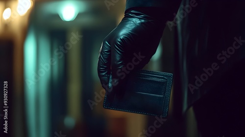 A Gloved Hand Reaching for a Wallet in a Tense Pocket Encounter photo