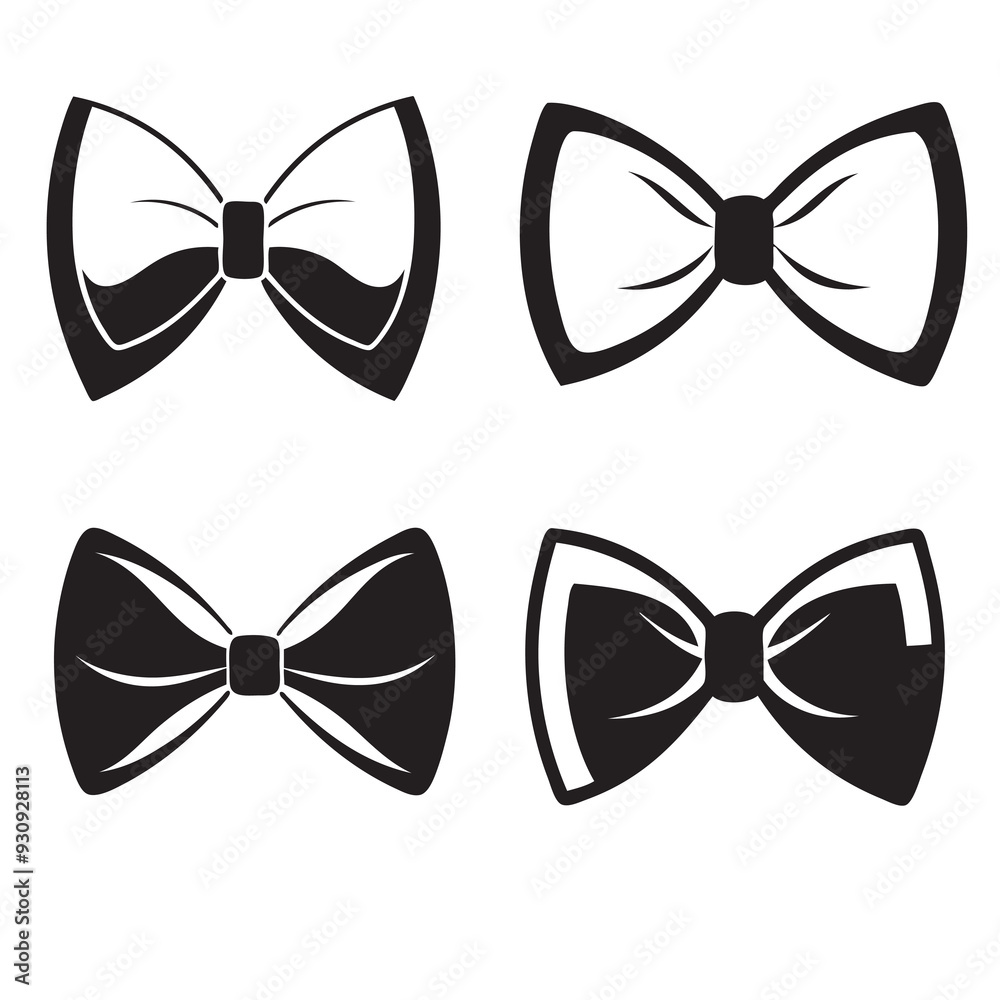 Four options for classic bow ties Four options for classic bow ties