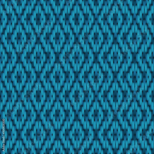 seamless pattern design in ikat style for wallpaper