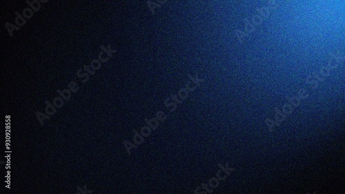 Blue black grainy texture effect abstract gradient background  dark vibrant color flow wave copy space