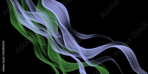 lack background with dark blue and green lines and waves futuristic abstract technology wallpaper. 