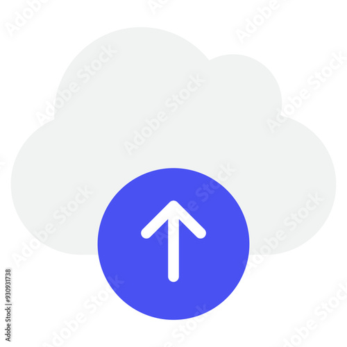Upload digital marketing icon illustration 