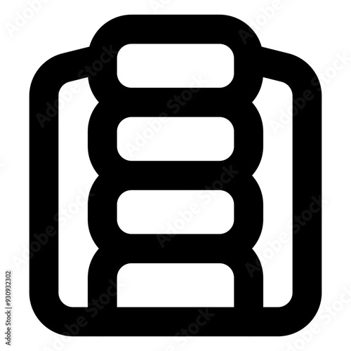 Server Rack Outline Icon: Data Center Hardware Infrastructure