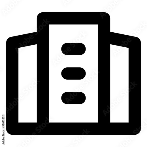 Supercomputer Outline Icon: High-Performance Computing (HPC) and Advanced Data Processing System