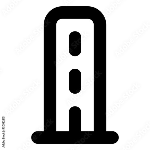 Thin Client Network Device Icon: Outlined Lightweight Computer for Cloud-Based Computing