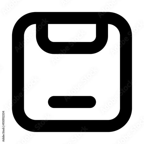 Weight Scale Outline Icon: Precision Measurement Device for Body Weight, Fitness, and Health Tracking