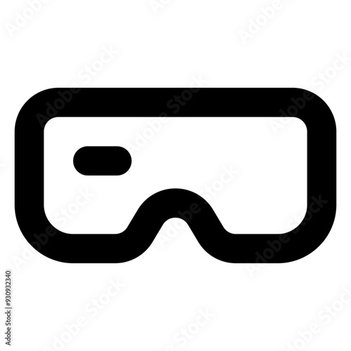 AR Goggle Outline Icon: Augmented Reality Wearable Tech Device