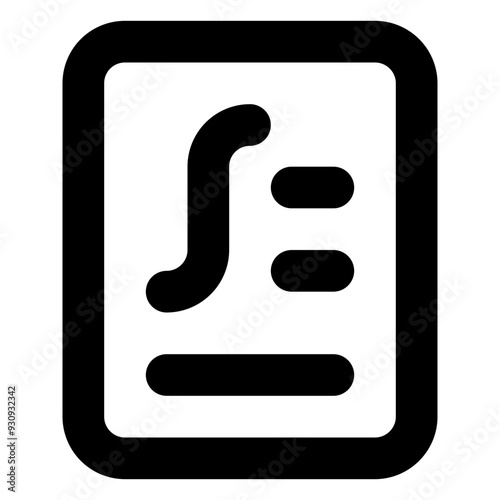 Function Calculator Outline Icon: Advanced Mathematical Computing Device