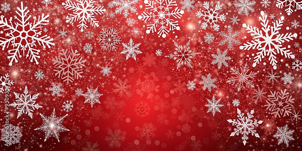Red Christmas background with falling snowflakes, Christmas, red, background, snowflakes, winter, holiday, festive, season Red Christmas background with falling snowflakes, Christmas, red, background, snowflakes, winter, holiday, festive, season