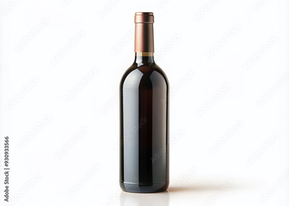 Richly textured Italian red wine bottle stands out against a pure white background, showcasing the intricate label and robust contours of this sought-after dry wine. Richly textured Italian red wine bottle stands out against a pure white background, showcasing the intricate label and robust contours of this sought-after dry wine.