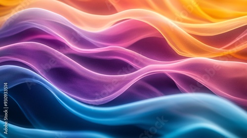 Abstract wavy background with gradient colors, from blue to orange.