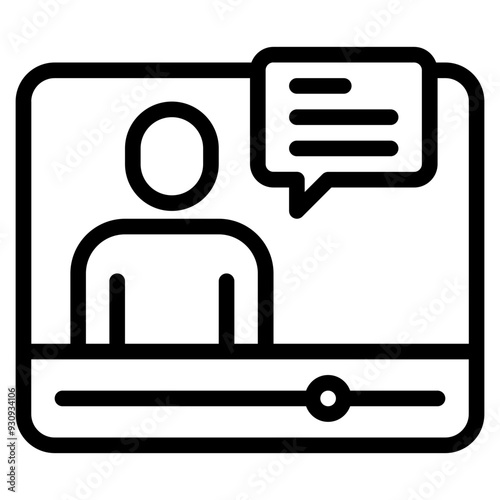 Webinar digital marketing icon illustration 