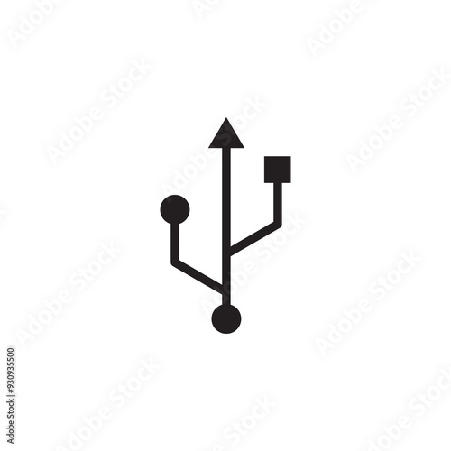 Usb icon set illustration.  Flash disk sign trendy style illustration for web and app on white background..eps