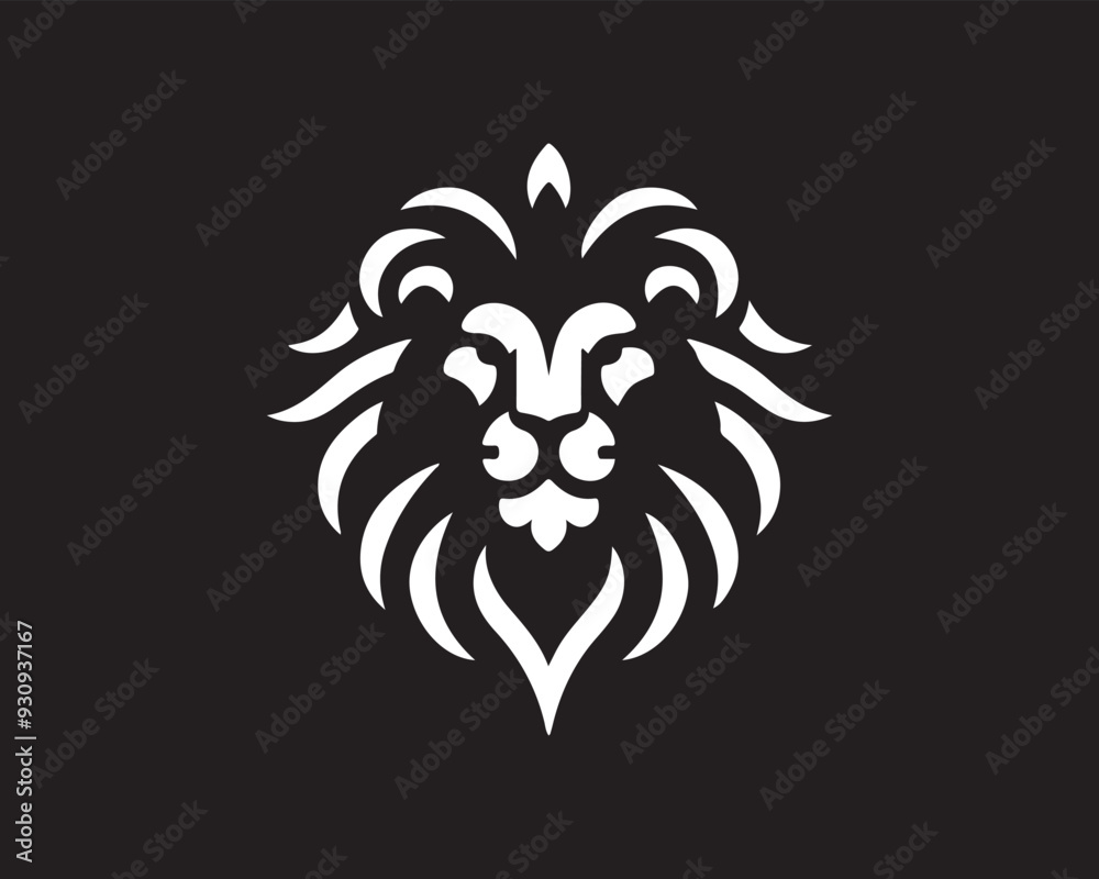 Fototapeta premium Lion Logo Design Vector Template. Lion Head Logo Icon Vector illustration