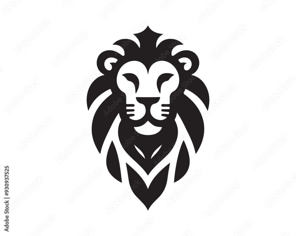 Lion Logo Design Vector Template. Lion Head Logo Icon Vector illustration
