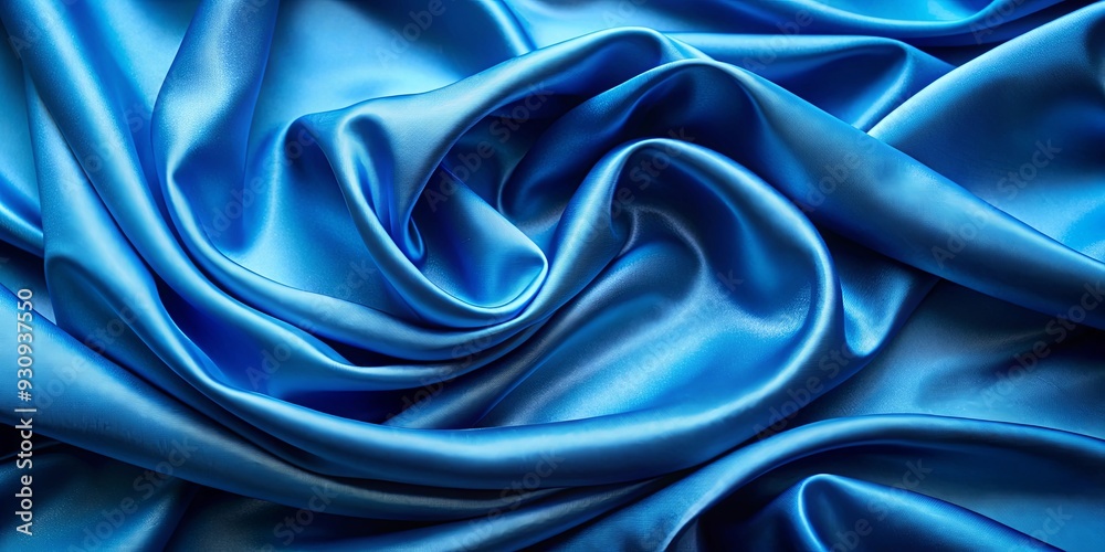 Fototapeta premium Blue satin background with elegant sheen and smooth texture, blue, satin, background, elegant, sheen, smooth, texture, luxury