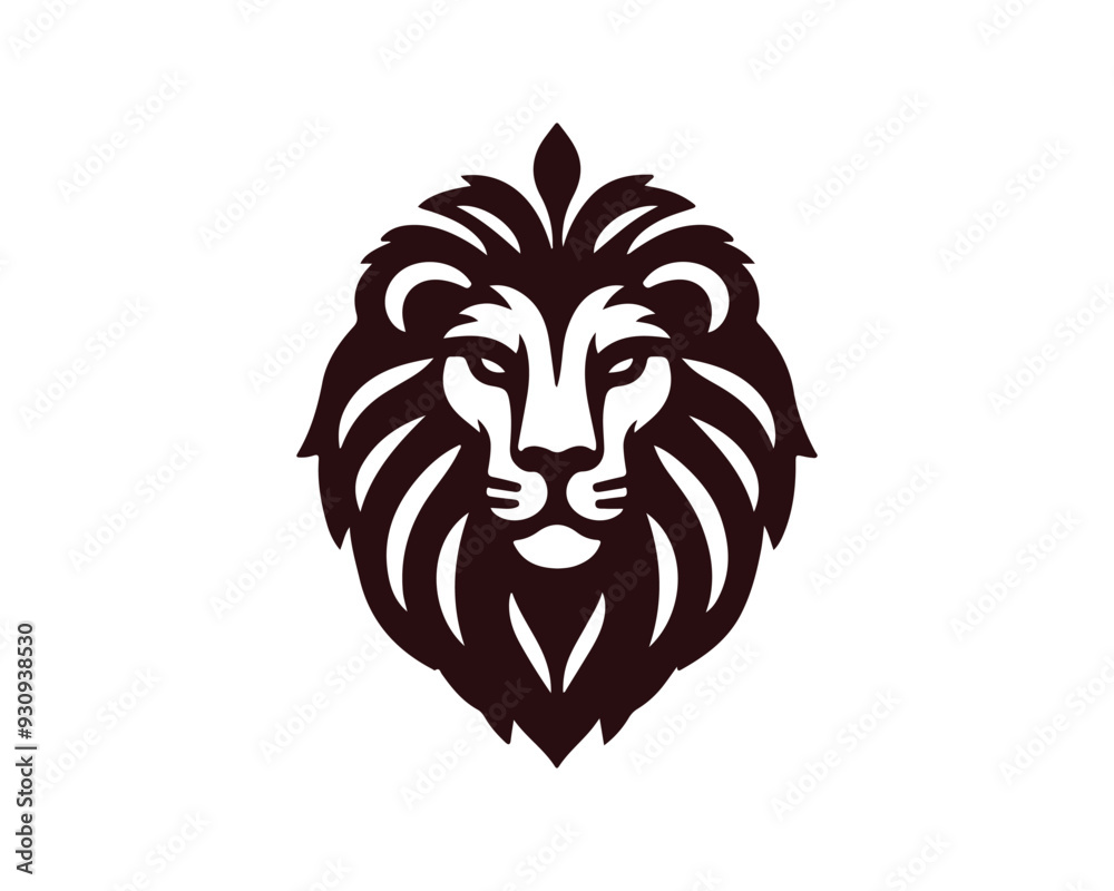 Lion Logo Design Vector Template. Lion Head Logo Icon Vector illustration. Black and white Lion head vector illustration. Lion Logo Design Vector Template. Lion Head Logo Icon Vector illustration. Black and white Lion head vector illustration.