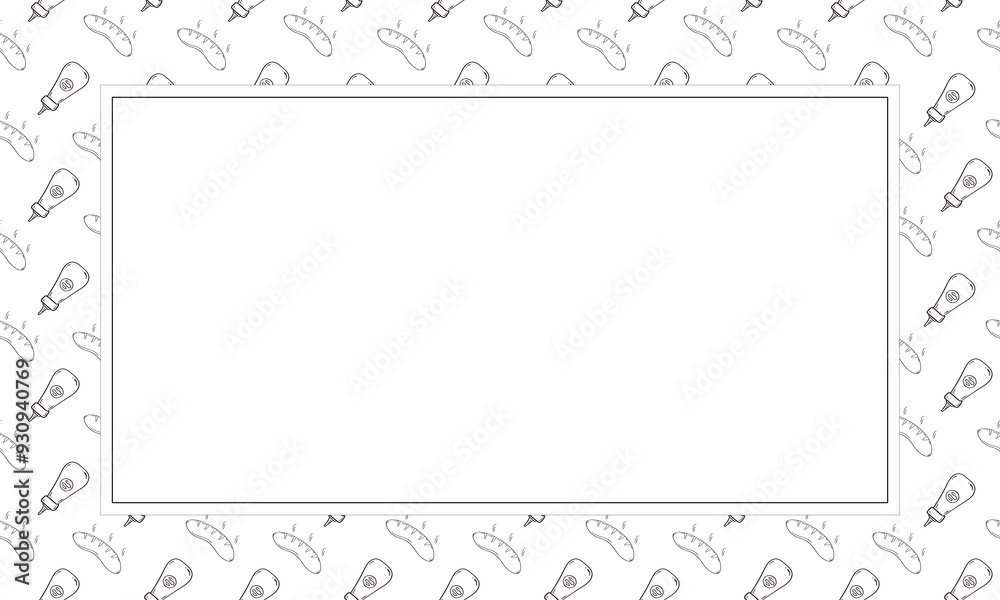 food and beverage frame in doodle style frame background food and beverage frame in doodle style frame background