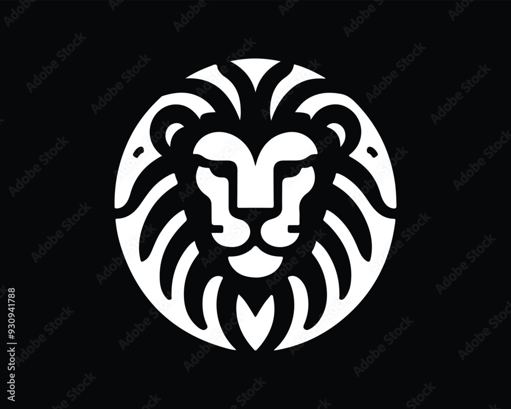 Lion Logo Design Vector Template. Lion Head Logo Icon Vector illustration