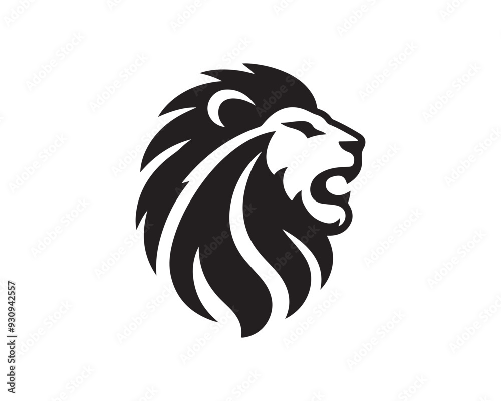 Fototapeta premium Lion Logo Design Vector Template. Lion Head Logo Icon Vector illustration