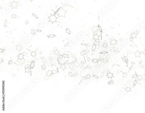 Shimmering Starry Christmas: Spectacular 3D Illustration Showcasing Falling Holiday Stars