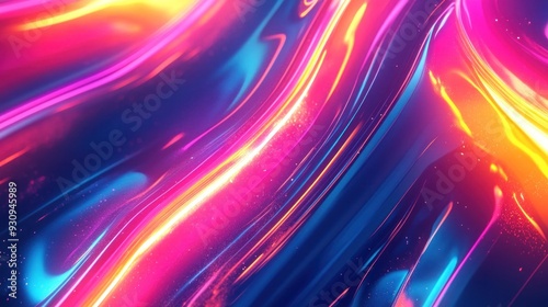 Abstract Neon Swirls