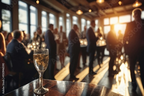 Champagne Glass at Cocktail Party