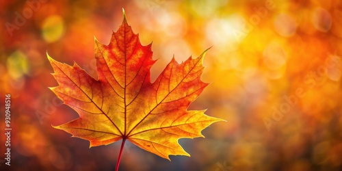 Vibrant autumn maple leaf in vivid red, orange, and yellow hues, autumn, fall, maple leaf, vibrant, colorful, nature, foliage