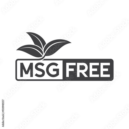 msg free symbol, no msg ingredients, vector art.