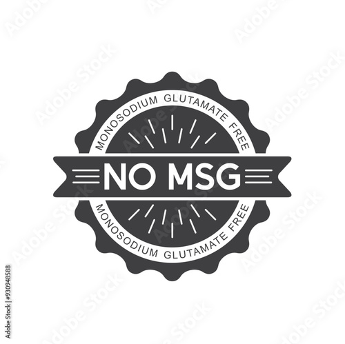msg free symbol, no msg ingredients, vector art.