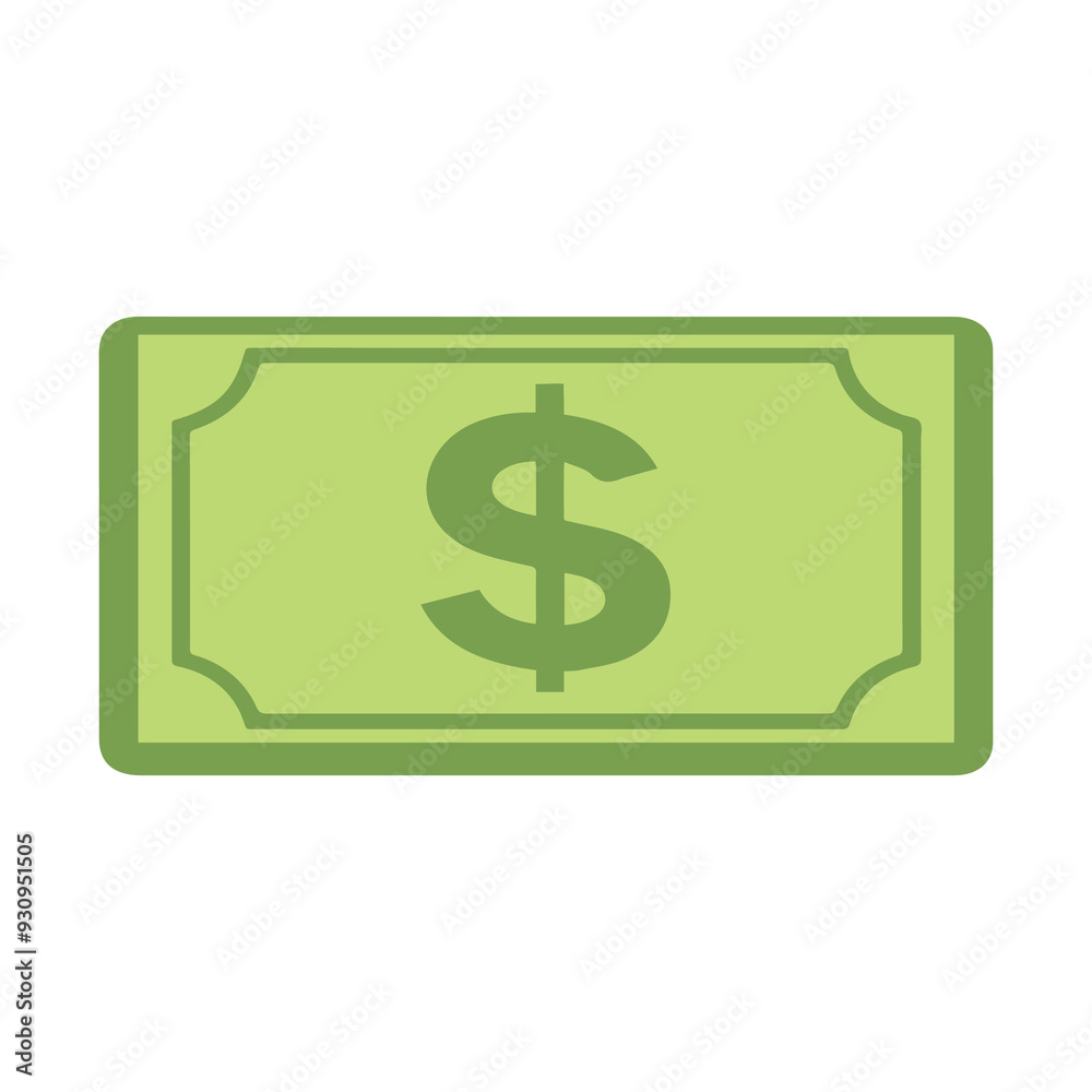 Dollar paper icon black and green color. banking cost marketing earn design. Dollar paper icon black and green color. banking cost marketing earn design.