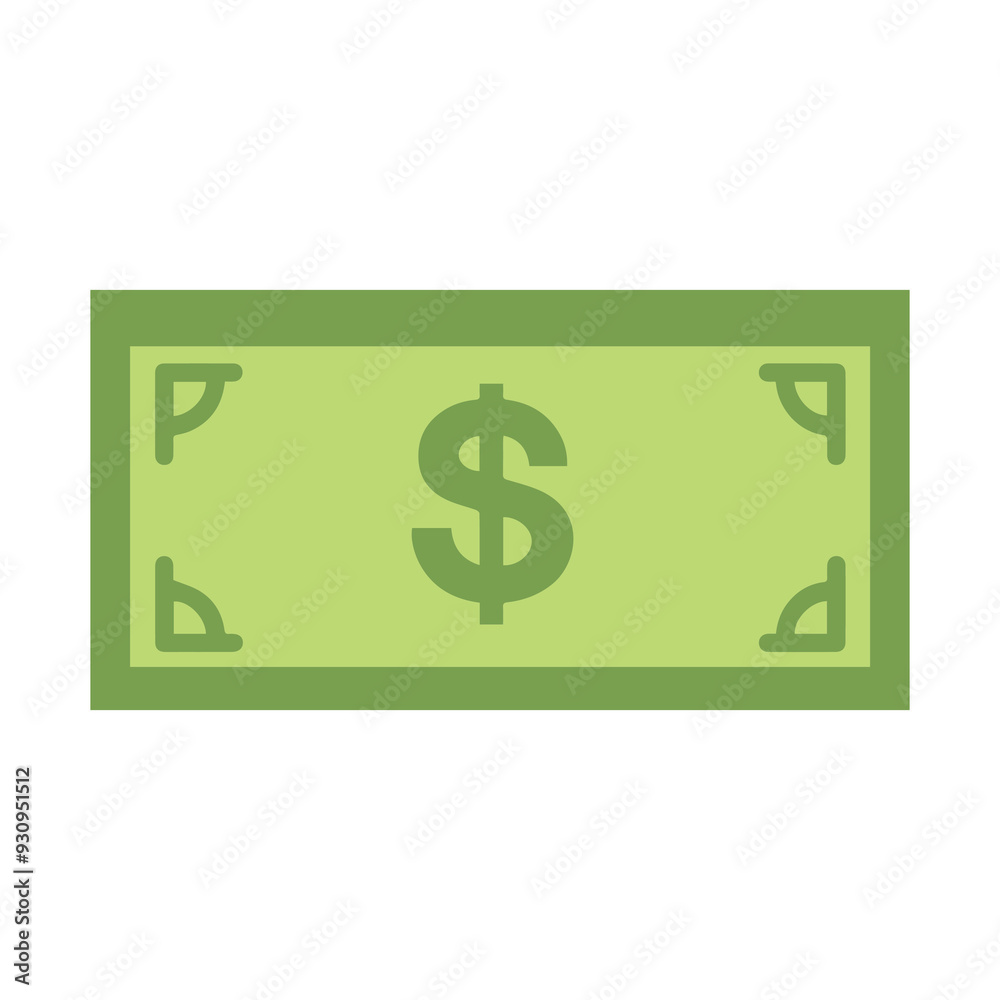 Dollar paper icon black and green color. banking cost marketing earn design. Dollar paper icon black and green color. banking cost marketing earn design.