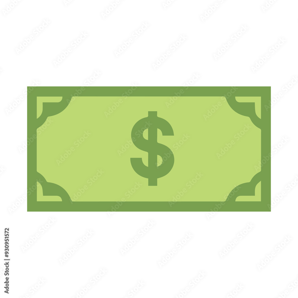 Dollar paper icon black and green color. banking cost marketing earn design. Dollar paper icon black and green color. banking cost marketing earn design.