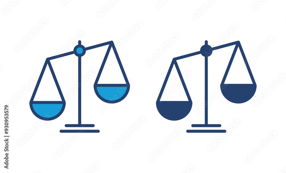 Scales icon vector. Law scale icon. Scales vector icon. Justice Scales icon vector. Law scale icon. Scales vector icon. Justice