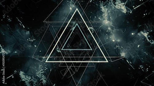 Abstract Geometric Shapes with a Dark Background