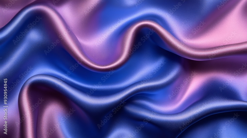 Silky purple and blue fabric with smooth Silky purple and blue fabric with smooth
