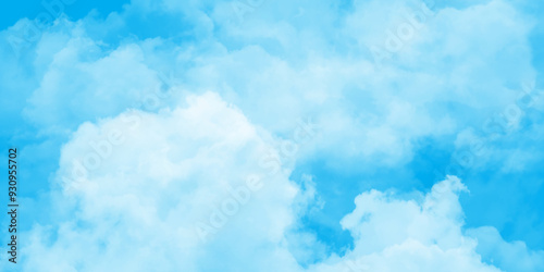 Abstract blue sky with beautiful natural white clouds, sky with white gorgeous fluffy cumulus clouds, abstract white cloud and blue sky with fluffy clouds in sunny day texture background.
