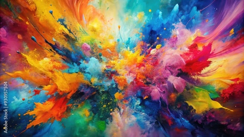 Wallpaper Mural Dynamic abstract expressionism in colorful backgrounds, abstract, dynamic, expressionism, colorful, vibrant, art Torontodigital.ca
