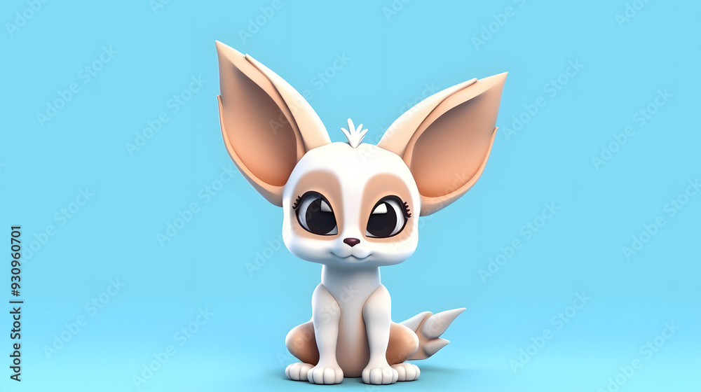 Fennec Fox 3d cartoon style Fennec Fox 3d cartoon style